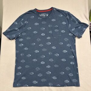Hilfiger T New York City Classic Men's T Shirt Fish Sz XXL Blue